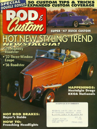 ROD & CUSTOM 1994 JAN - MID FIFTY FORD GET FRENCHED HEADLAMPS, NEWSTALGIA